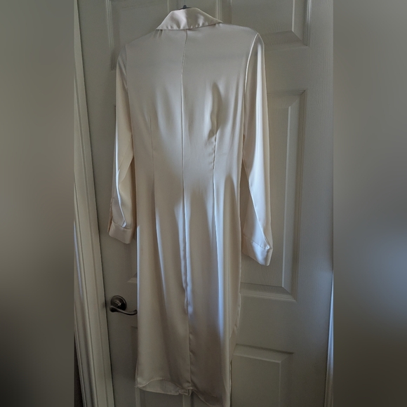 Satin Draped Shirt Dress - Picture 8 of 8